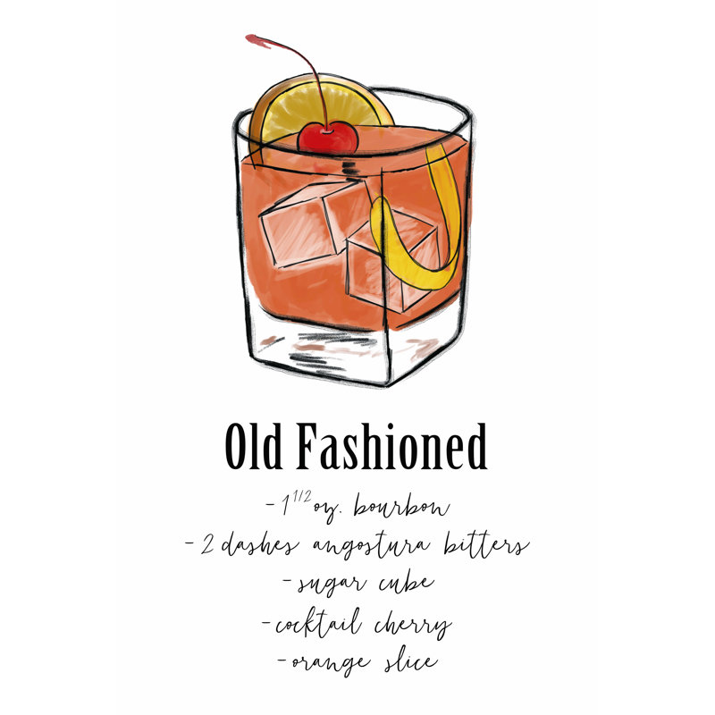 " Old Fashioned " Painting Print, 12" H x 8" W