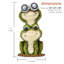 Statue solaire grenouilles jumelles solaires