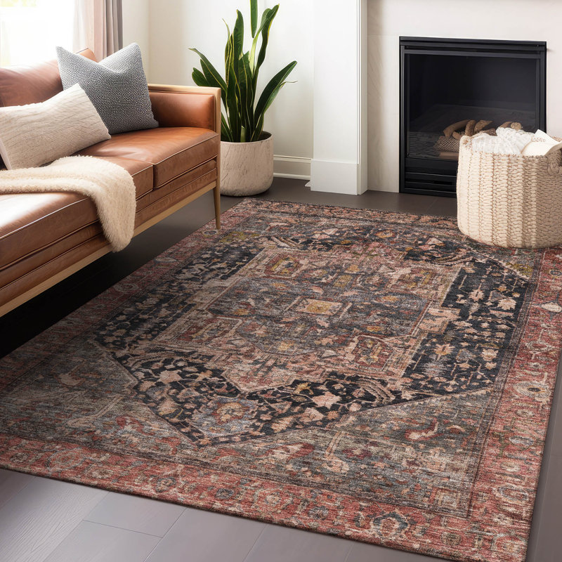 Tapis intérieur / extérieur gris Clarina, 5' x 7'6"