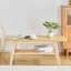 Table basse en bois massif avec rangement double couche, grande capacité pour les salons et les bureaux