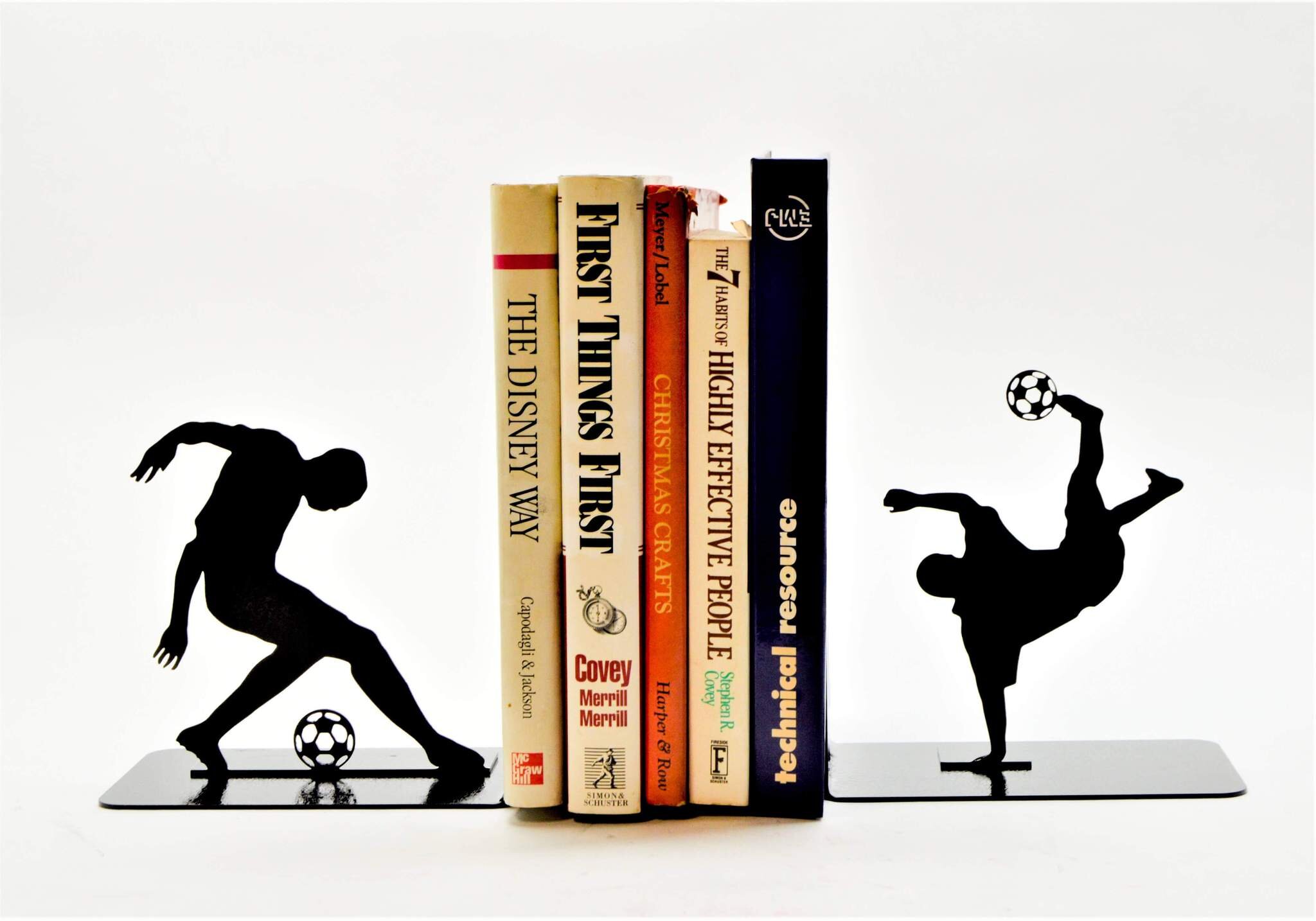 XKAWPC Basketball American Football Soccer Volleyball Baseball Decorative  Bookends for Shelves Wooden Book Ends Organizer Print Bookend Supports  Pair