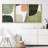 Mid Century Shape Green Tripyth Multicolor Ovals Abstract Mid Century Modern Framed Canvas 3 Pieces Print Wall Decor-90847644-90847642