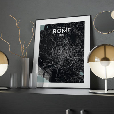 Rome, carte de la ville, impression dans la nature