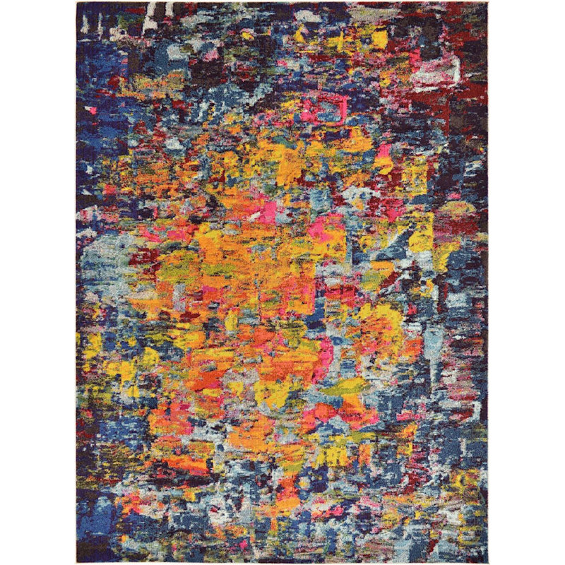 Rizer Washable Abstract Indoor Rug, Rectangle 8' x 11'