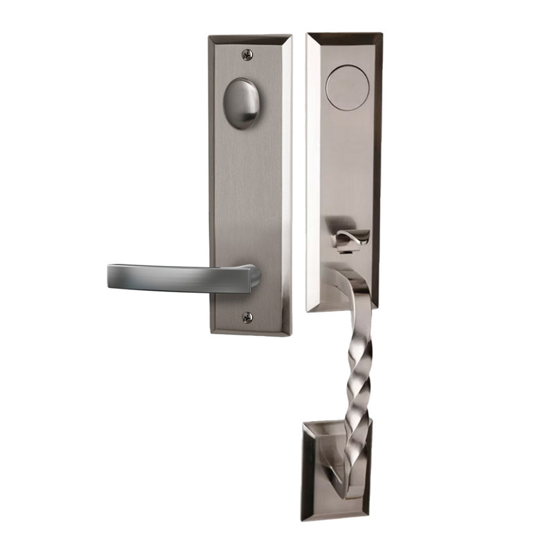 Façade Bravura 915-940 Dummy Jacksonville avec levier Miramar en nickel satiné - L, Gauche