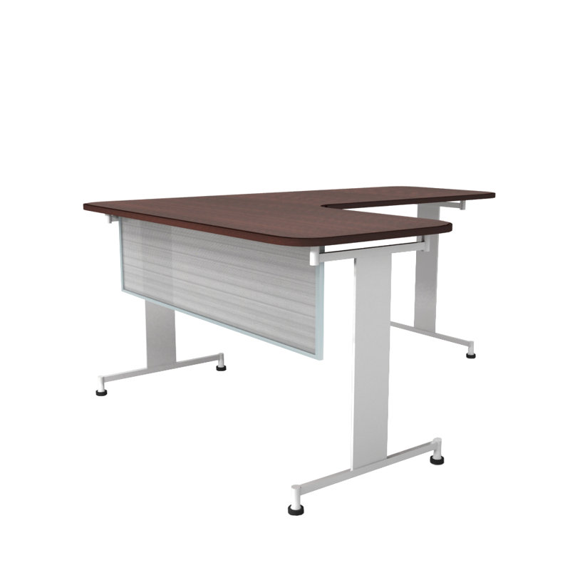Panneau d'intimité de bureau en polycarbonate / acrylique, Translucide, Aluminium, H 12 po x l 24 po x P 0,63 po