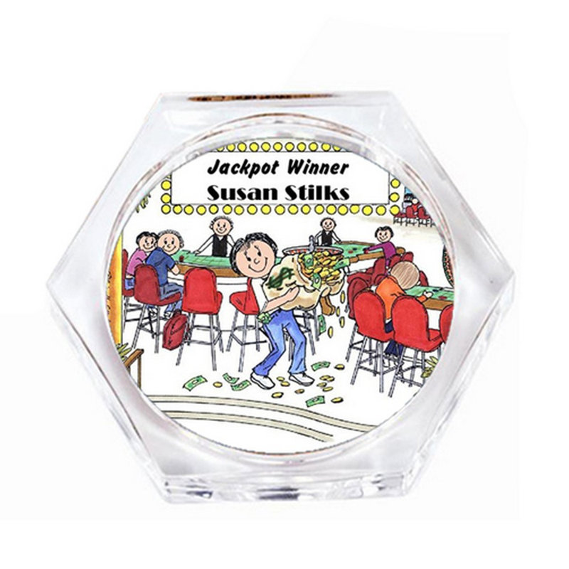 Ensemble de 4 sous-verres personnalisables Gambler, Oui
