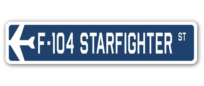 Plaque de rue Barto F-104 Starfighter Air Force, H 4 po x l 18 po x P 1 po