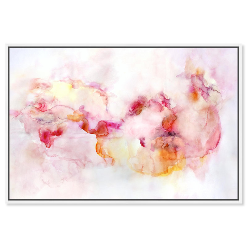 Reproduction d'art abstrait «Gentle Pink Storm» par Oliver Gal, H 36 po x l 54 po x P 1,5 po