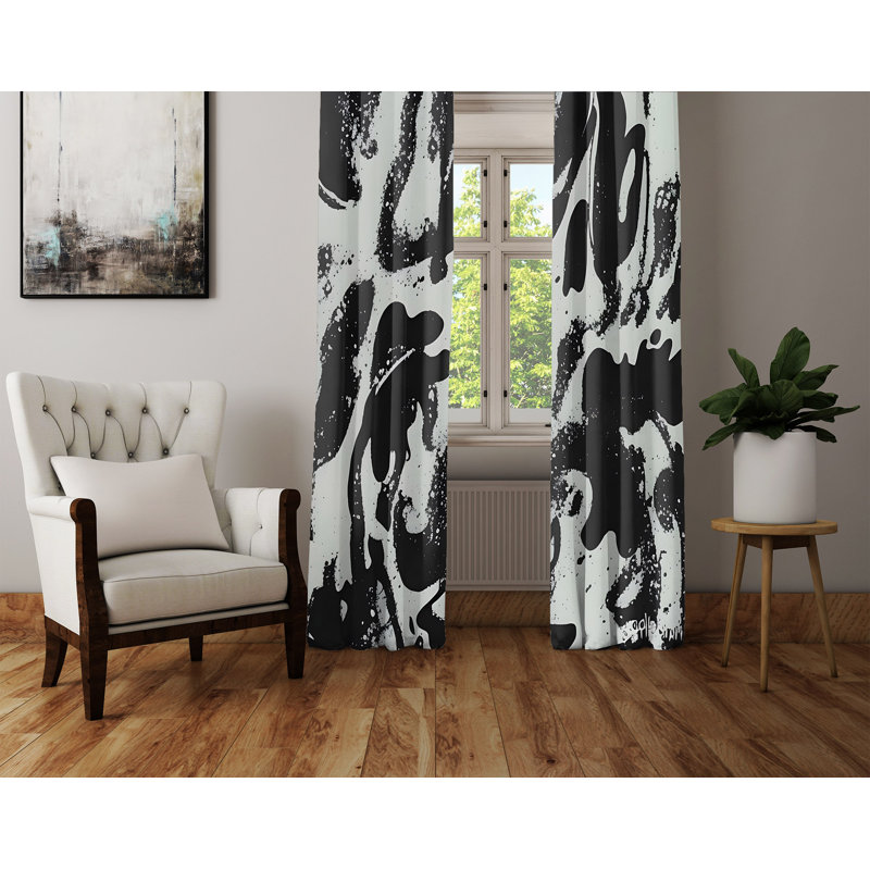 Paire de rideaux semi-transparents en polyester Dessouses, L 20 po x L 61 po