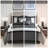 Transitional Comforter Dark Grey 8 Piece - Softness Padding