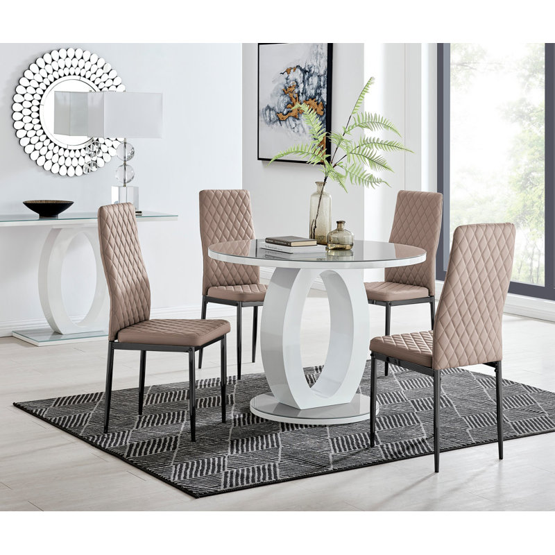 Scottsmoor 4 - Person Dining Set, Grey, Cappuccino