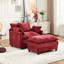 Fauteuil d'appoint rembourré en chenille 39,4 po, fauteuil de lecture pour chambre à coucher, fauteuil de lecture moderne 39,4 po avec repose-pieds