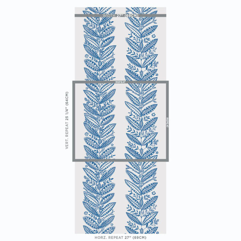 Papier peint Eland, Bleu