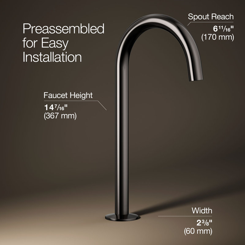 Components Bathroom Sink Faucet Spout With Tube Design 1.2 GPM, Satin