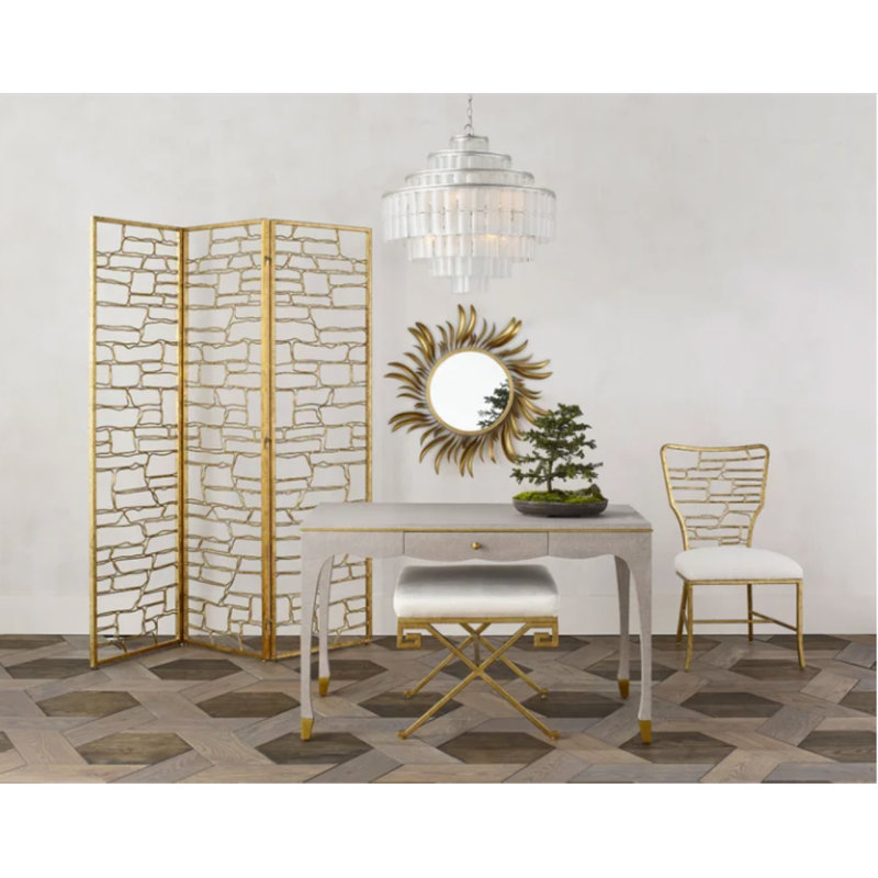 Lustre Venetian, Nickel mat, Cristal transparent, 55" Diameter x 50" Height