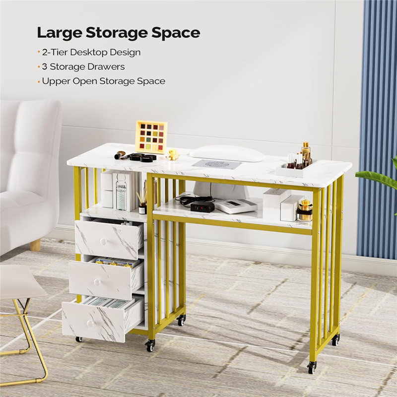 Manicure Table With Dust Collector