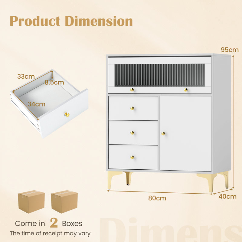 80cm W 3 - Drawer Chest of Drawers