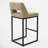 26" Upholstered Counter Barstool With Low Back And Metal Frame Modern Kitchen Island Seating-1562670580