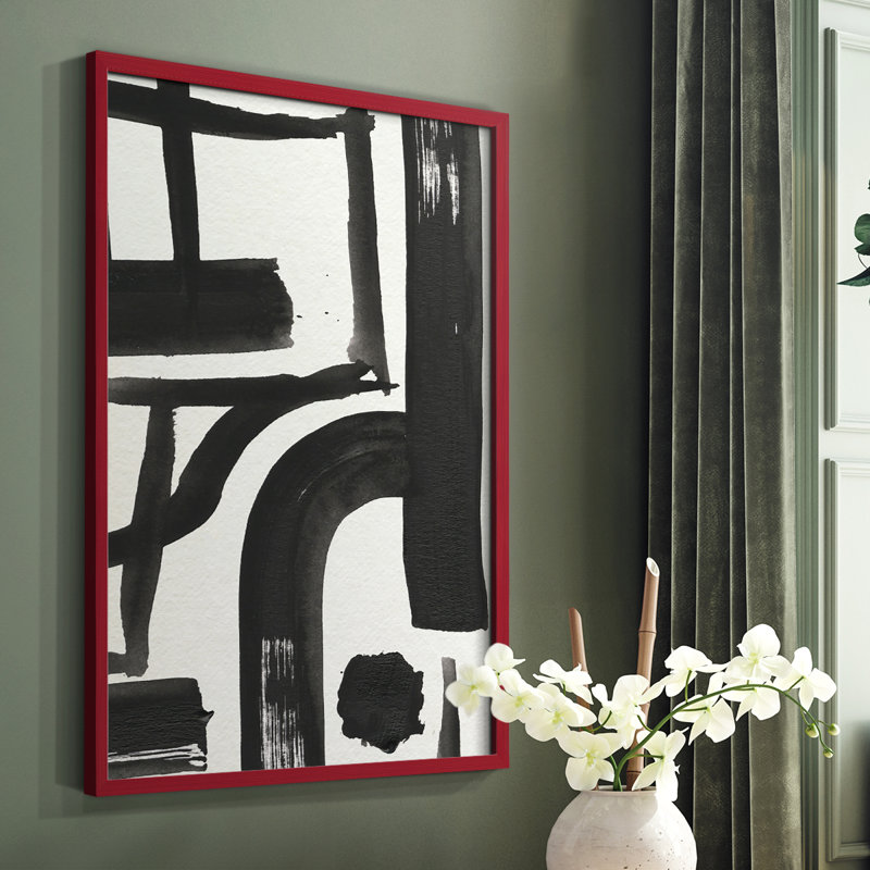«Inkwell Intersect I», reproduction encadrée - bois massif, Cadre simple blanc, H 28 po x l 22 po