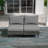 2 Person Armless Wicker Sofa Gray-547829116