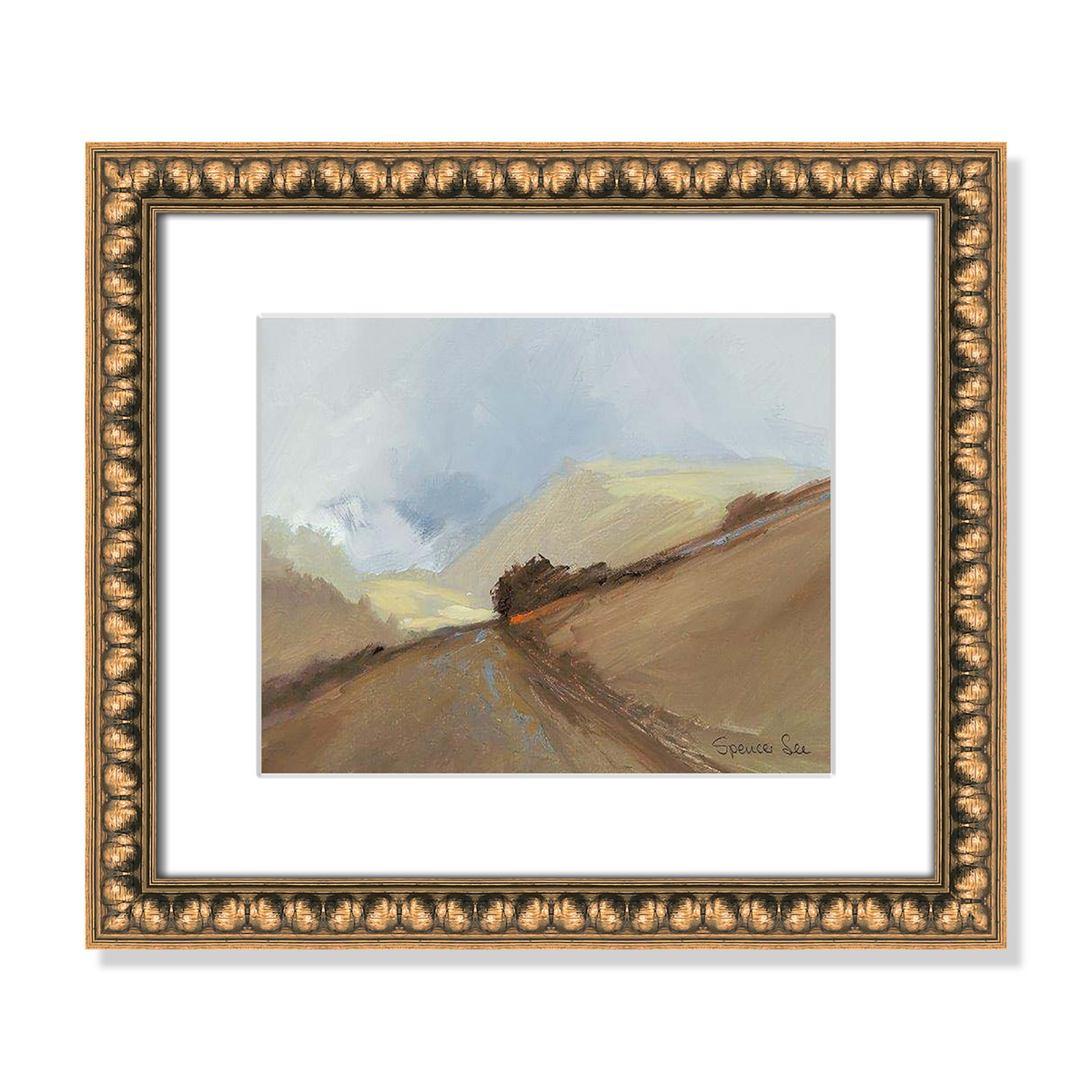 Heaven and Earth II Print, Gold Framed, 14" H x 16" W x 0.75" D