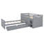 Lit mezzanine simple et lit plateforme avec 7 tiroirs de rangement, garde-corps complets et conception peu encombrante (GRIS)-2141929905