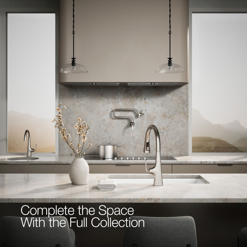 Graze Touchless Pull-Down Kitchen Sink Faucet With Three-Function Sprayhead, Vibrant Stainless