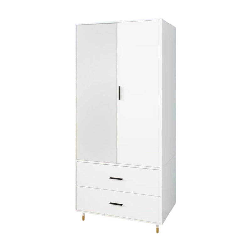 Commode combinée 71 po à deux portes et miroir en miroir 71 po