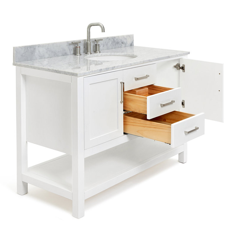 Bayhill 49'' W Single Vanity, White
