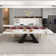 Rectangular Extendable Dining Table Up To 110'' with Sintered Stone Top for 8-12