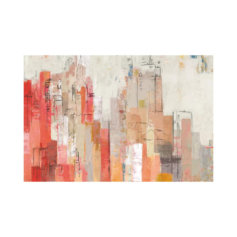 Pink City by Allison Pearce - Wrapped Canvas Painting, 20.32cm H x 30.48cm W x 1.905cm D