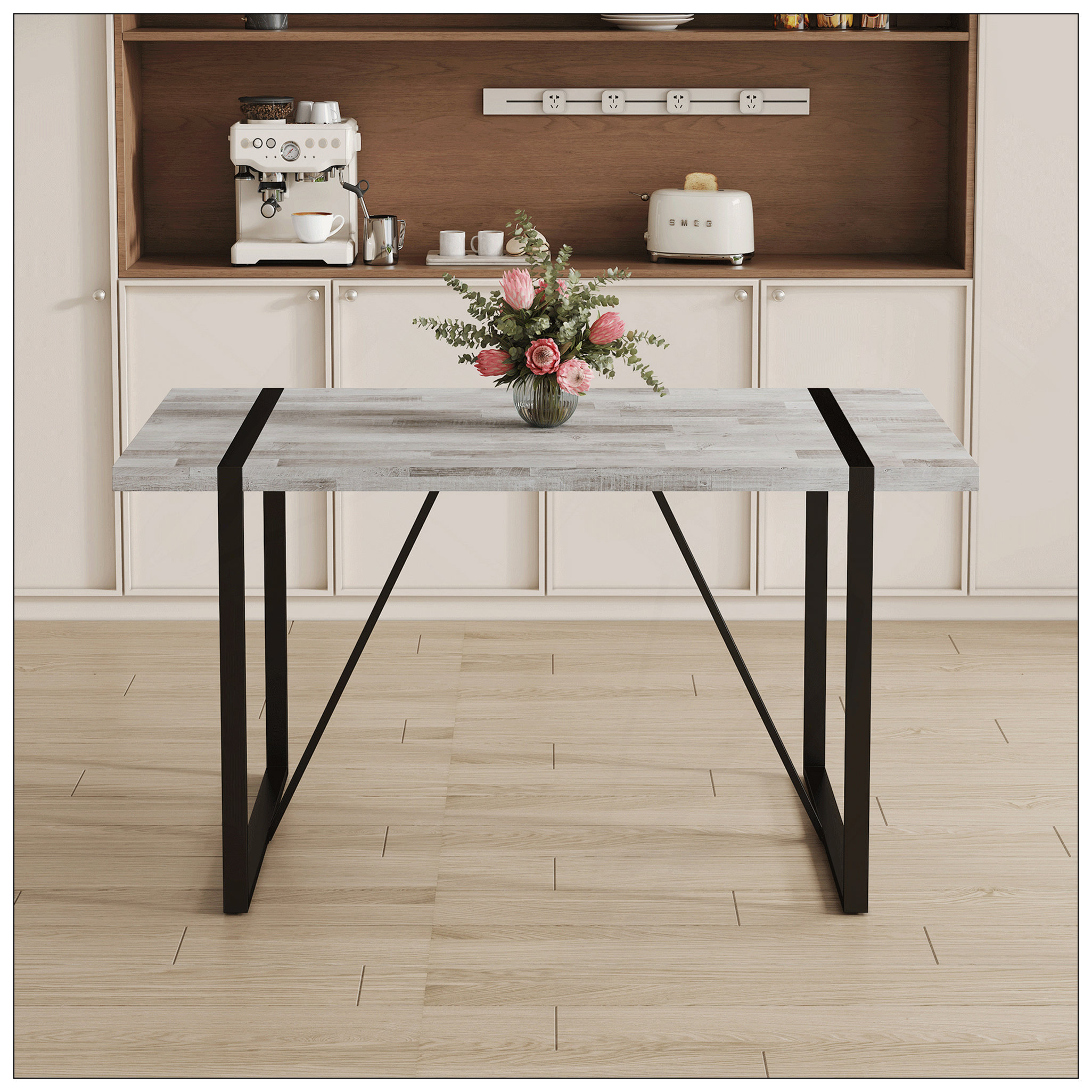 Simple Rectangle Table 17 Stories A Minimalist Retro Rectangular Dining Table With A Specially ...