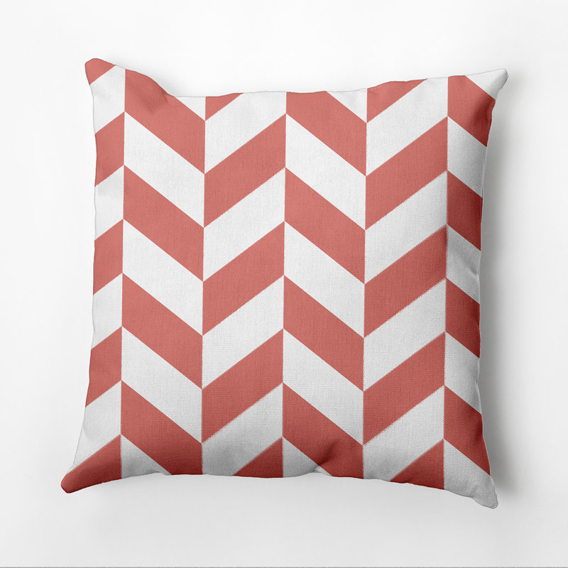 Housse et insert de coussin carré Subline, H 18 po x l 18 po, Corail