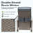 Outdoor Recliner Chair, Patio Recliner With Hand-Woven Wicker, Flip Table Push Back, Adjustable Angle, Thickness Cushions, Reclining Lounge Chair-738243800