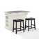 Diamondback 50'' Wide Kitchen Island Set with Stainless Steel Top