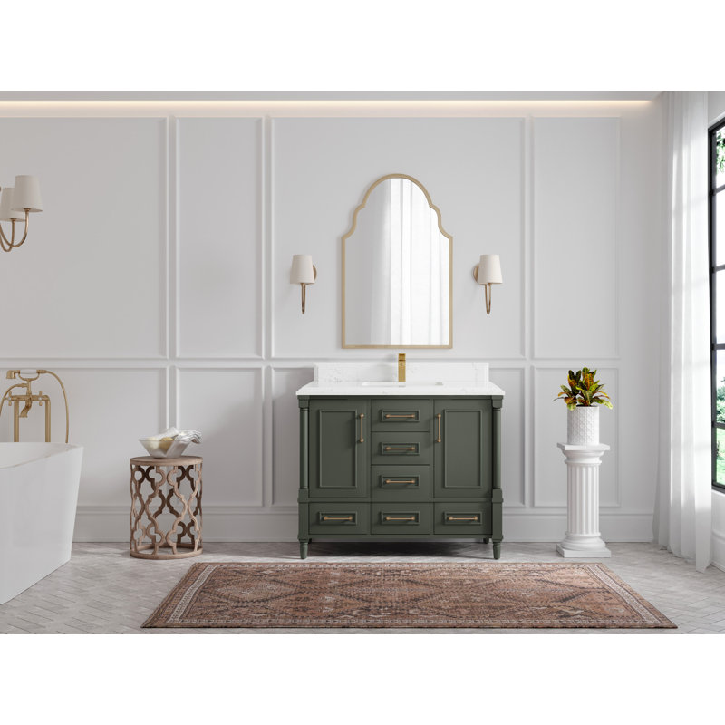 Aberdeen 42'' Single Bathroom Vanity with Top, Empira