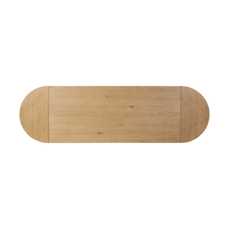 Blinn Oval Leaf Extension Dining Table-Worn Oak Veneer