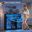 Wine Cabinet with RGB Lighting, Charging Station, 4 Removable Wine Racks (Exclude Refrigerator)-222118040