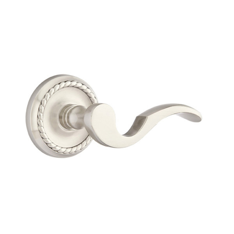 Cortina Double Dummy Door Lever, Right, Satin Nickel