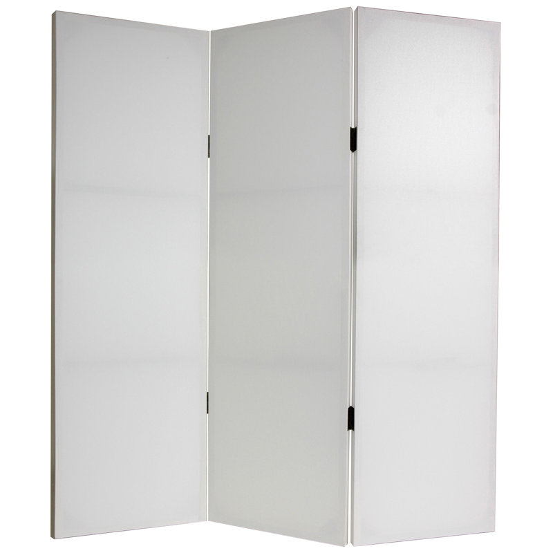 4 pi Paravent court en toile blanche, L 48 po x H 48 po