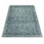 Tapis bleu sarcelle noué à la main de conception unique 4 pi 7 po x 7 pi 4 po