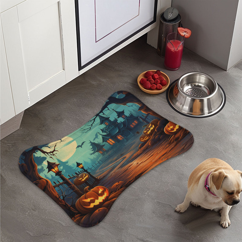 Spooky Dwellings - Tapis d'alimentation en os 1 pièce, XL (18 po)