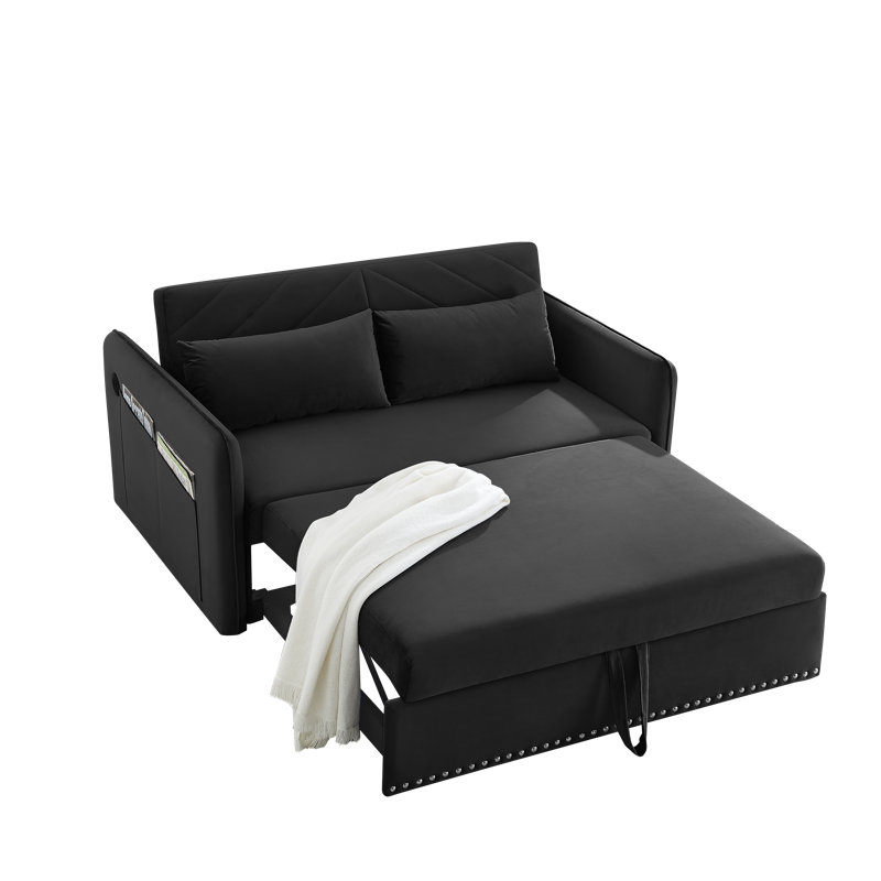 Canapé-lit Rivet-Accent, Noir