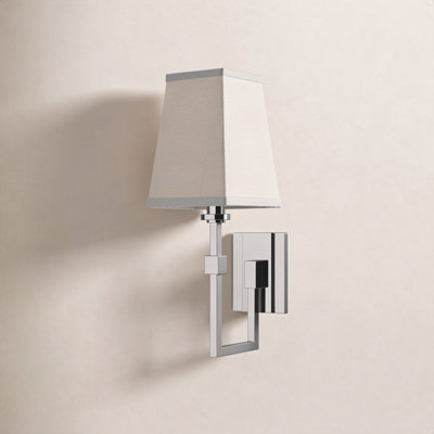 Camino Single Light Steel Dimmable Armed Sconce