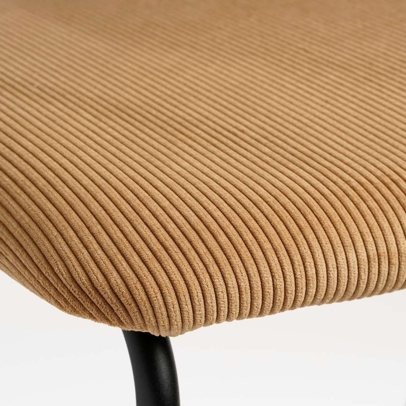 Manzanola Upholstered Counter Stool with Metal Frame, Yellow