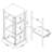 Callie Black Glass 3-Shelf Curio Cabinet