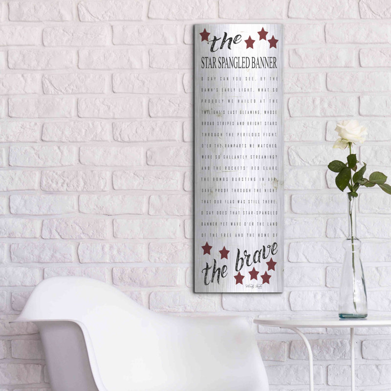 «The Star Spangled Banner» par Cindy Jacobs, H 36 po x l 12 po