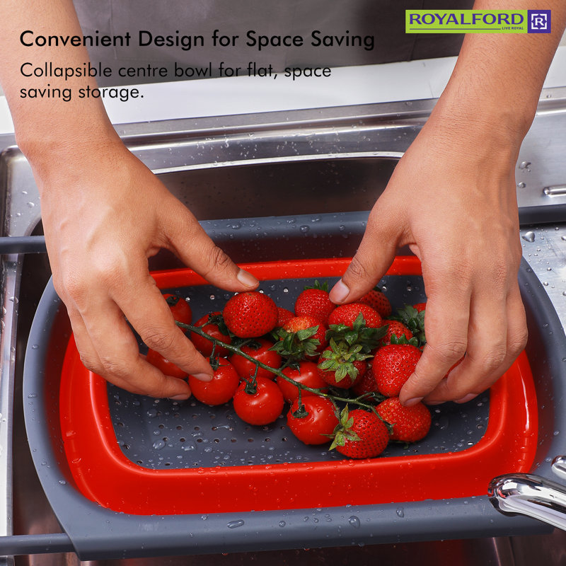 ROYALFORD Silicone Over The Sink Strainer