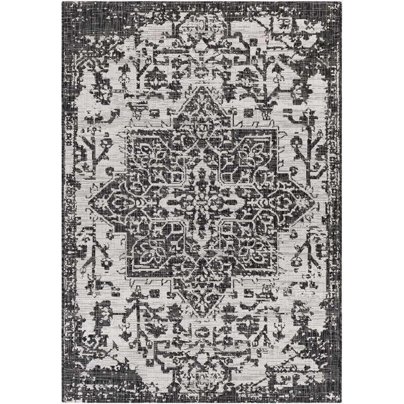 Tapis noir intérieur / extérieur Voegele, Rectangle 2 pi x 2 pi 11 po